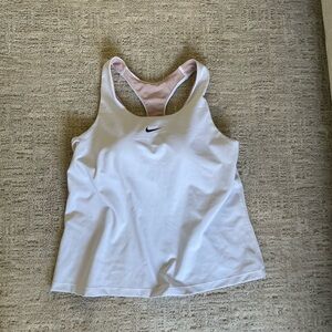 Nike White Tank with built in bra